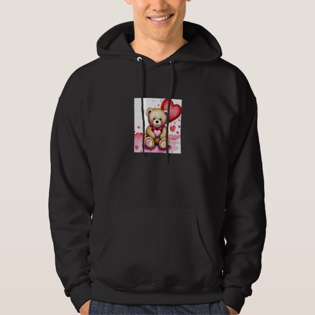Sudadera Valentine's Day Love Heart Bear Teddy Girlfriend F (Anverso)