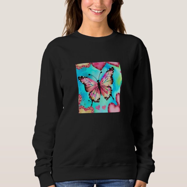 Sudadera Valentine's Day Love Heart Butterfly Girlfriend Fi (Anverso)