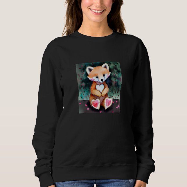 Sudadera Valentine's Day Love Heart Fox Teddy Girlfriend Fi (Anverso)