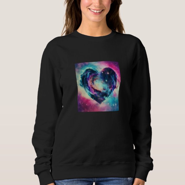 Sudadera Valentine's Day Love Heart Galaxy Girlfriend Fianc (Anverso)