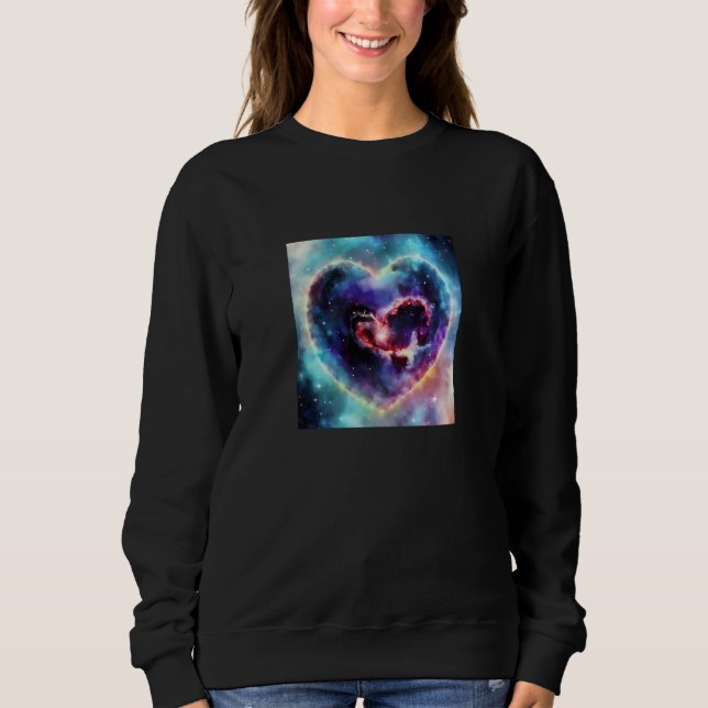 Sudadera Valentine's Day Love Heart Galaxy Girlfriend Fianc (Anverso)