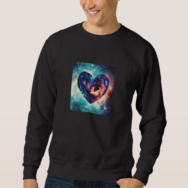 Sudadera Valentine's Day Love Heart Galaxy Girlfriend Fianc (Anverso)
