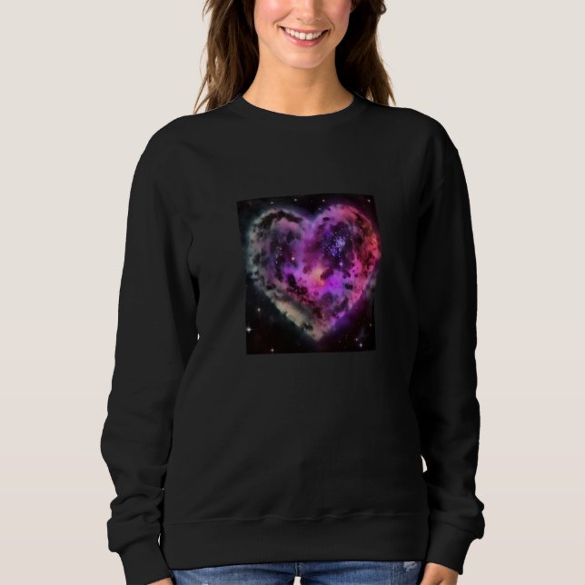 Sudadera Valentine's Day Love Heart Galaxy Girlfriend Fianc (Anverso)