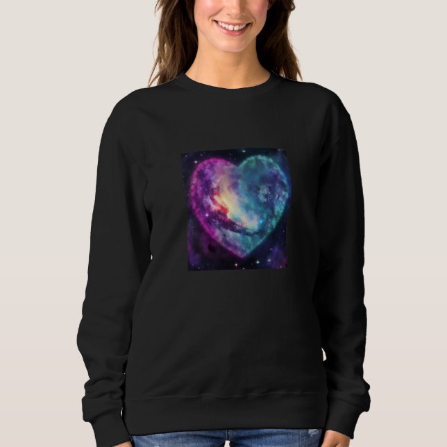 Sudadera Valentine's Day Love Heart Galaxy Girlfriend Fianc (Anverso)