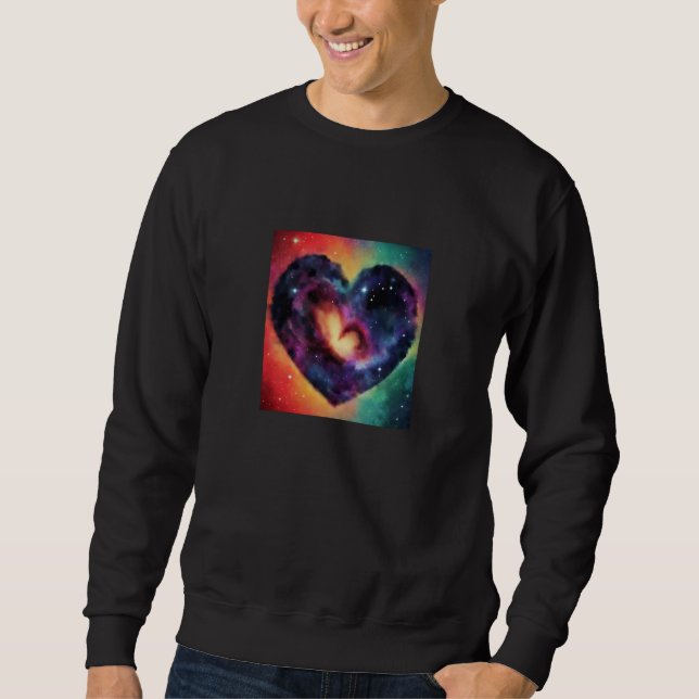 Sudadera Valentine's Day Love Heart Galaxy Girlfriend Fianc (Anverso)
