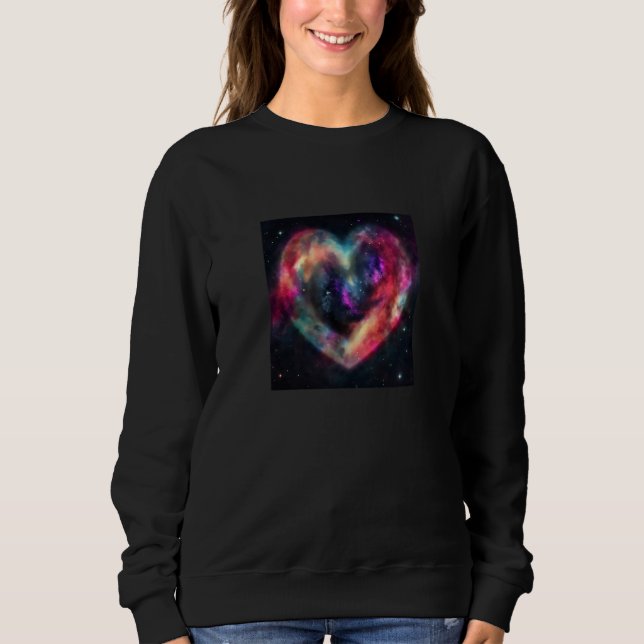 Sudadera Valentine's Day Love Heart Galaxy Girlfriend Fianc (Anverso)