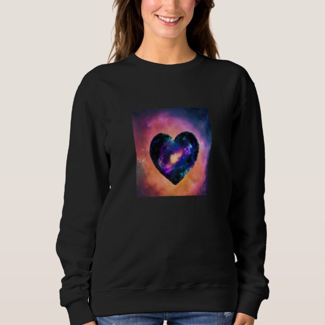 Sudadera Valentine's Day Love Heart Galaxy Girlfriend Fianc (Anverso)