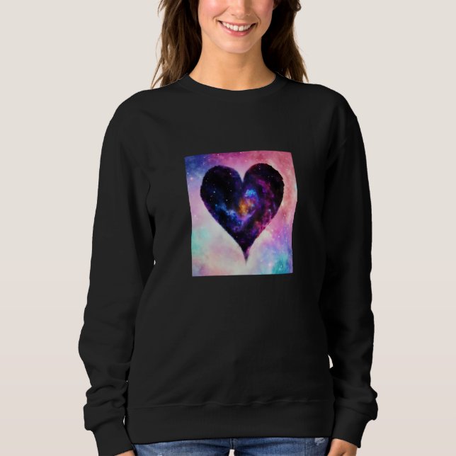 Sudadera Valentine's Day Love Heart Galaxy Girlfriend Fianc (Anverso)