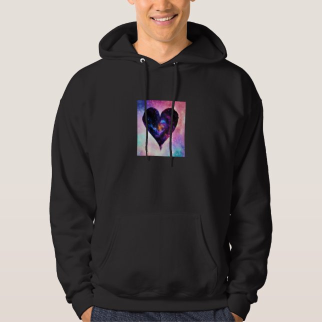 Sudadera Valentine's Day Love Heart Galaxy Girlfriend Fianc (Anverso)