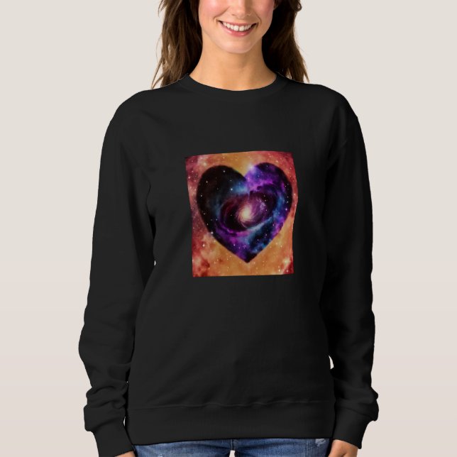 Sudadera Valentine's Day Love Heart Galaxy Girlfriend Fianc (Anverso)
