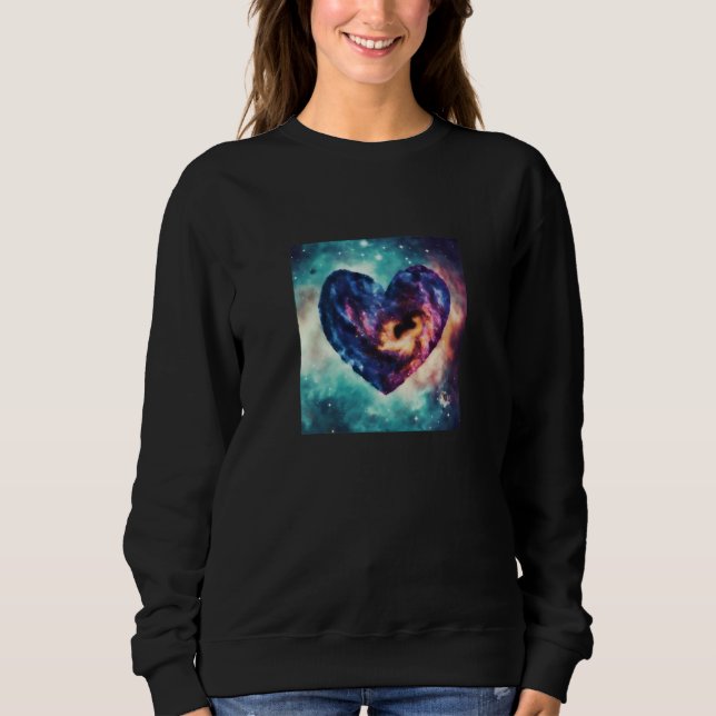 Sudadera Valentine's Day Love Heart Galaxy Girlfriend Fianc (Anverso)
