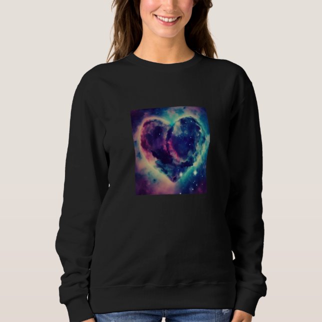 Sudadera Valentine's Day Love Heart Galaxy Girlfriend Fianc (Anverso)