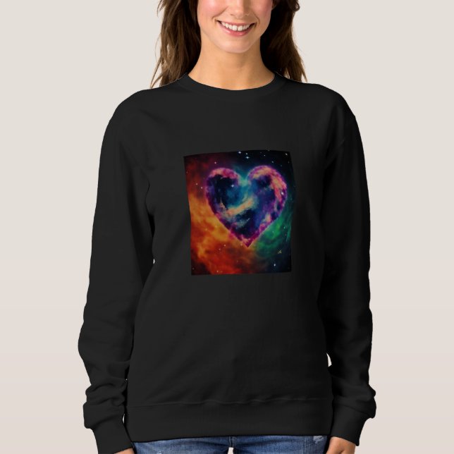 Sudadera Valentine's Day Love Heart Galaxy Girlfriend Fianc (Anverso)