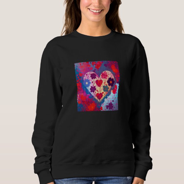Sudadera Valentine's Day Love Heart Girlfriend Fiancée Wife (Anverso)