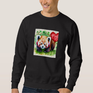 Sudadera Valentine's Day Love Heart Red Panda Girlfriend Fi