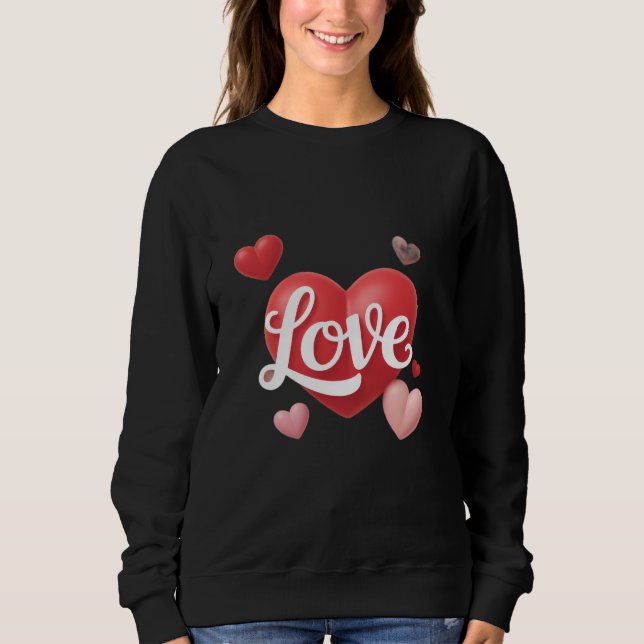Sudadera valentines day modern valentines romantic design  (Anverso)