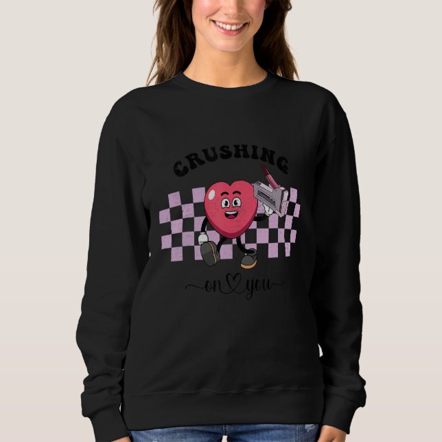 Sudadera Valentines Day Nurse Crushing On You Funny PICU RN (Anverso)