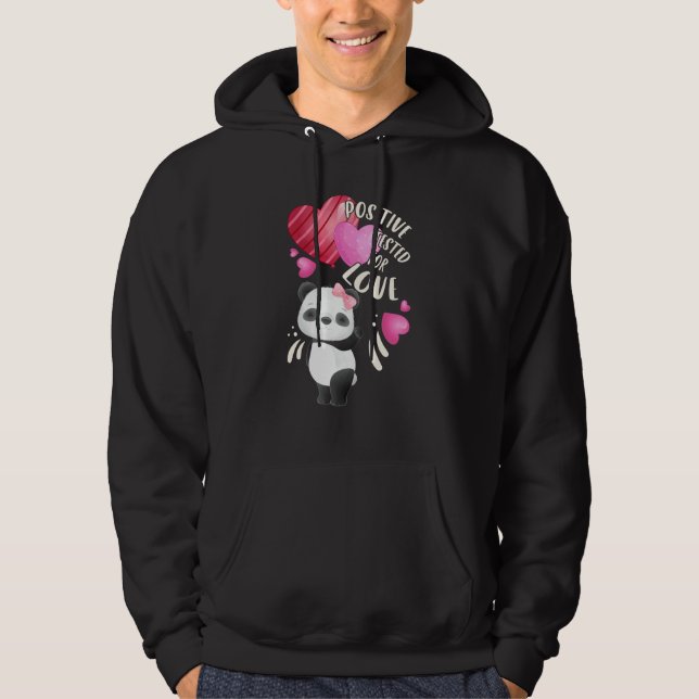 Sudadera Valentine's day panda bear with hearts (Anverso)