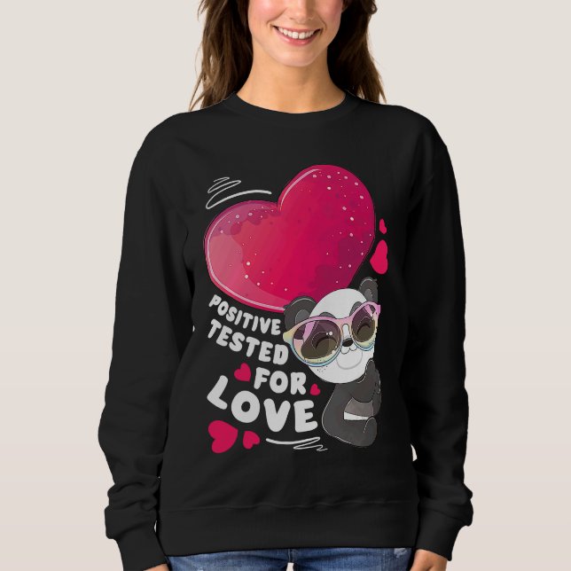 Sudadera Valentine's day panda with heart (Anverso)