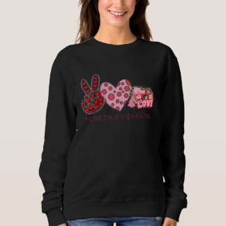 Sudadera Valentine's Day Peace Sign Love 60's 70's Hippie