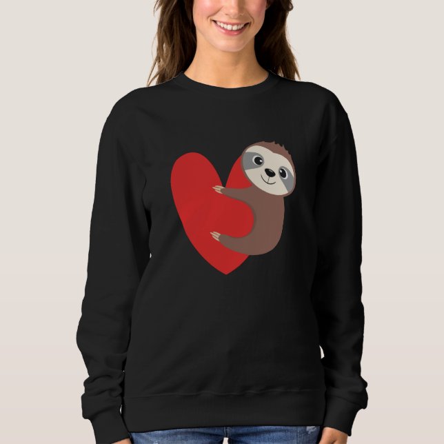 Sudadera Valentine's Day Sloth Heart Sloth Animal Sloth Lov (Anverso)