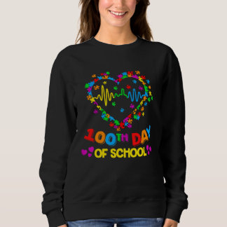 Sudadera Valentines Day Teacher Autism awareness 100 days H