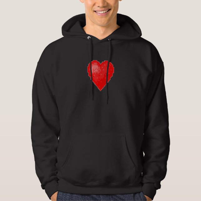 SUDADERA VALENTINE'S RETRO 8 BIT HEART (Anverso)
