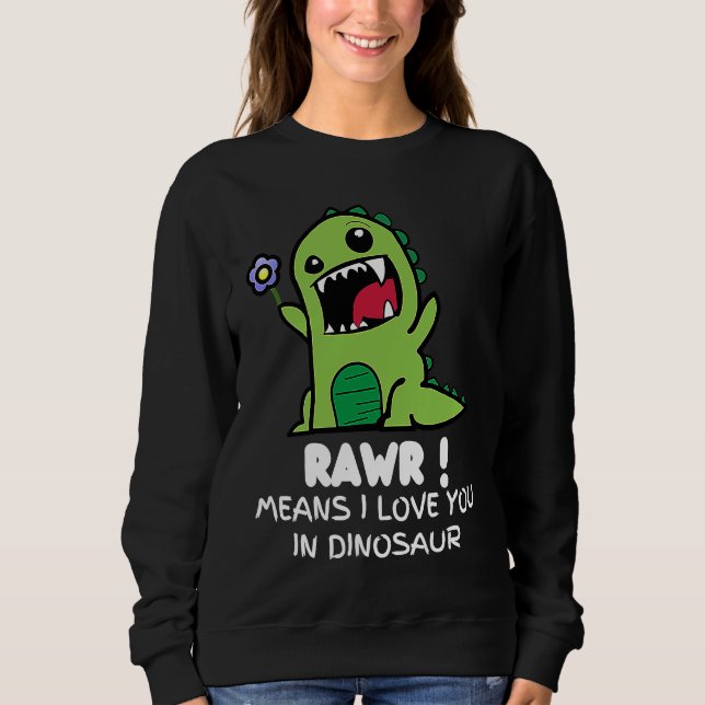 Sudadera Valentine's Rex Cute Dinosaur (Anverso)
