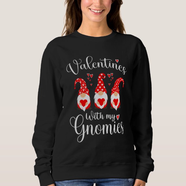 Sudadera Valentines With My Gnomies Red Heart Valentine's D (Anverso)