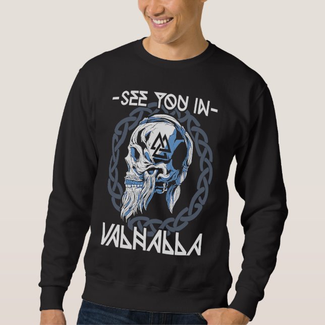Sudadera Valhalla Celta Viking Guerrero Nórdico Viking (Anverso)