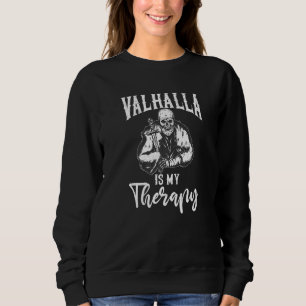 Sudadera Valhalla es mi terapia Odin Viking Nórdico