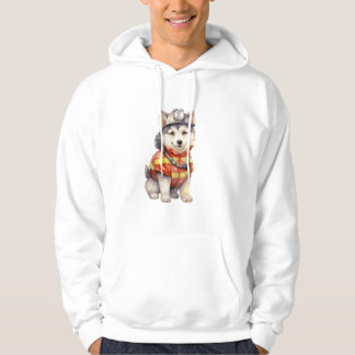Sudadera Valiente bombero Siberian Husky Dog honrando