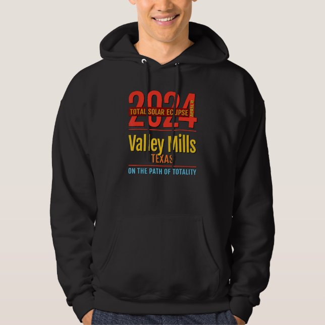 Sudadera Valley Mills Texas TX Total Solar Eclipse 2024  4  (Anverso)