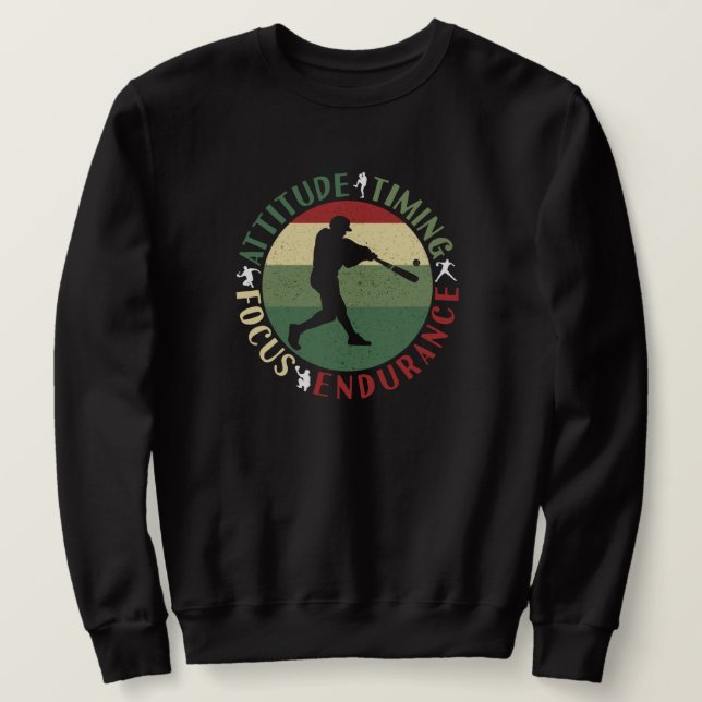 Sudadera Valores motivacionales del equipo de béisbol (Anverso del diseño)