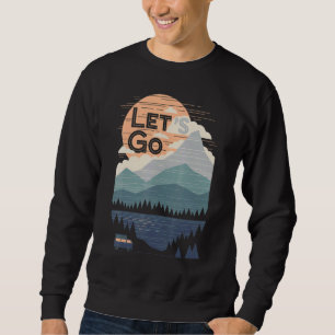 Sudadera Vamos a aventurar la cam de montaña Minimalista
