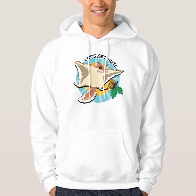 Sudadera Vamos a buscar nueces - ardilla voladora (Anverso)