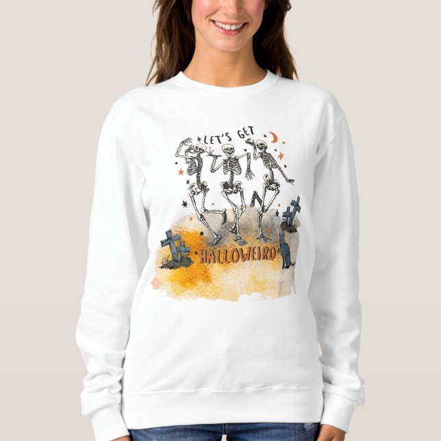 Sudadera ¡Vamos a comprar Halloween! El baile de tres esque (Anverso)