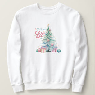 Sudadera Vamos a Encender el Árbol de Navidad con Acuarela