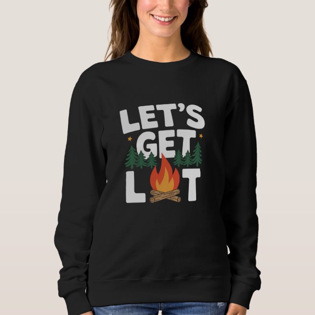 Sudadera Vamos a Encendernos Camiseta Divertida de Fogata d (Anverso)