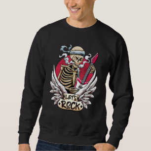Sudadera Vamos a rockear Rock&Roll Vintage Retro Mano de es