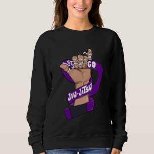 Sudadera Vamos BJJ, Jiu Jitsu, signo de Shaka, cinturón púr