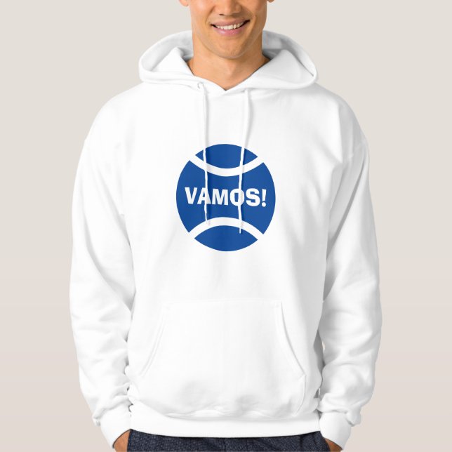 Sudadera ¡Vamos! Carne azul de pelota de tenis para hombres (Anverso)