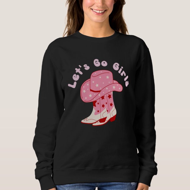 Sudadera Vamos Chicas Camiseta de Fiesta de Soltera Vaquera (Anverso)