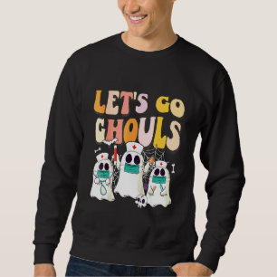 Sudadera Vamos Fantasmas Halloween Fantasma Groovy Retro 70