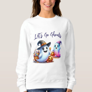 Sudadera Vamos Ghouls, Halloween con dos fantasmas