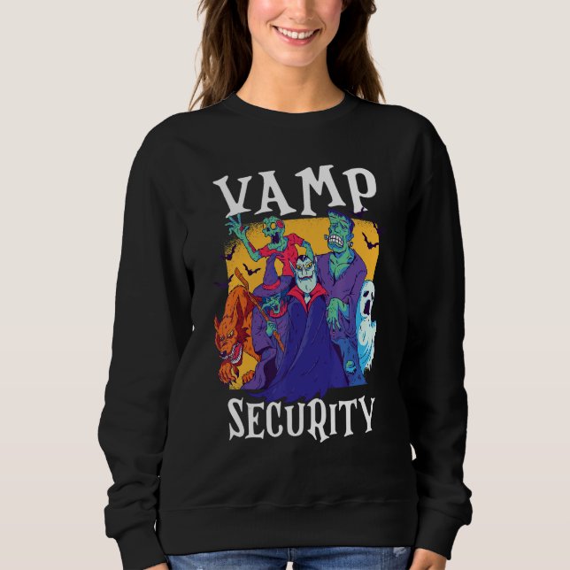 Sudadera Vamp Security  Easy Halloween Costume (Anverso)