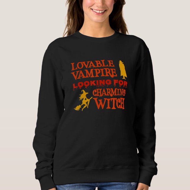 Sudadera Vampiro adorable de los hombres buscando un encant (Anverso)