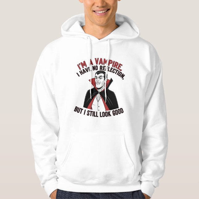 Sudadera Vampiro Confiado Humor de Halloween (Anverso)