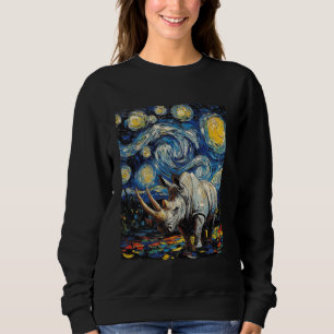 Sudadera Van Gogh Starry Night Rhinoceros