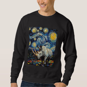 Sudadera Van Gogh Starry Night Rhinoceros